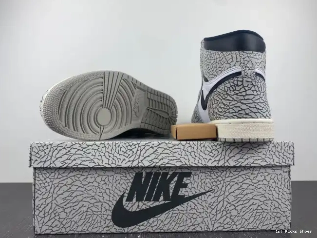 1st Kicks Shoes Cement 1 Jordan High White OG Air DZ5485-052 0610